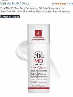 EltaMD UV Clear Face Sunscreen SPF 46